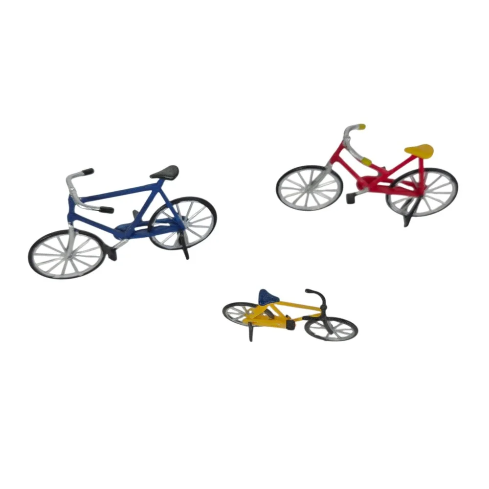 Lemax Christmas Village Accessories Bicycles and Red Sleds Miniature 5 pc set